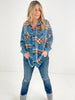 Blue Zenana Full Size Oversize Plaid Shacket with Pockets