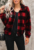 buffalo plaid sherpa jacket 