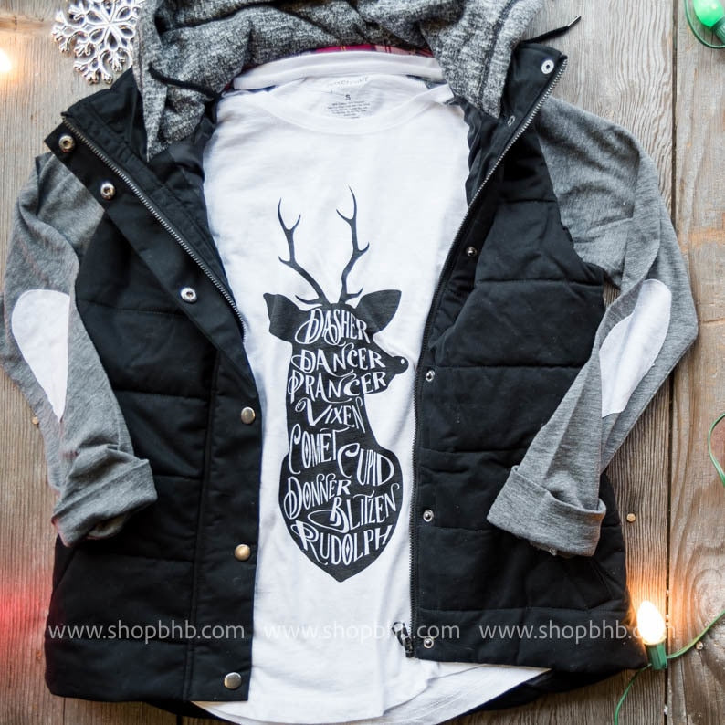 Reindeer Games - Long Sleeve Elbow Patch - BAD HABIT BOUTIQUE 