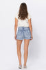 Judy Blue Full Size Mid-Rise Destroy Pocket Cutoff Denim Shorts