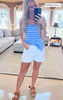 SPRING BLUE Stripe Tank Top