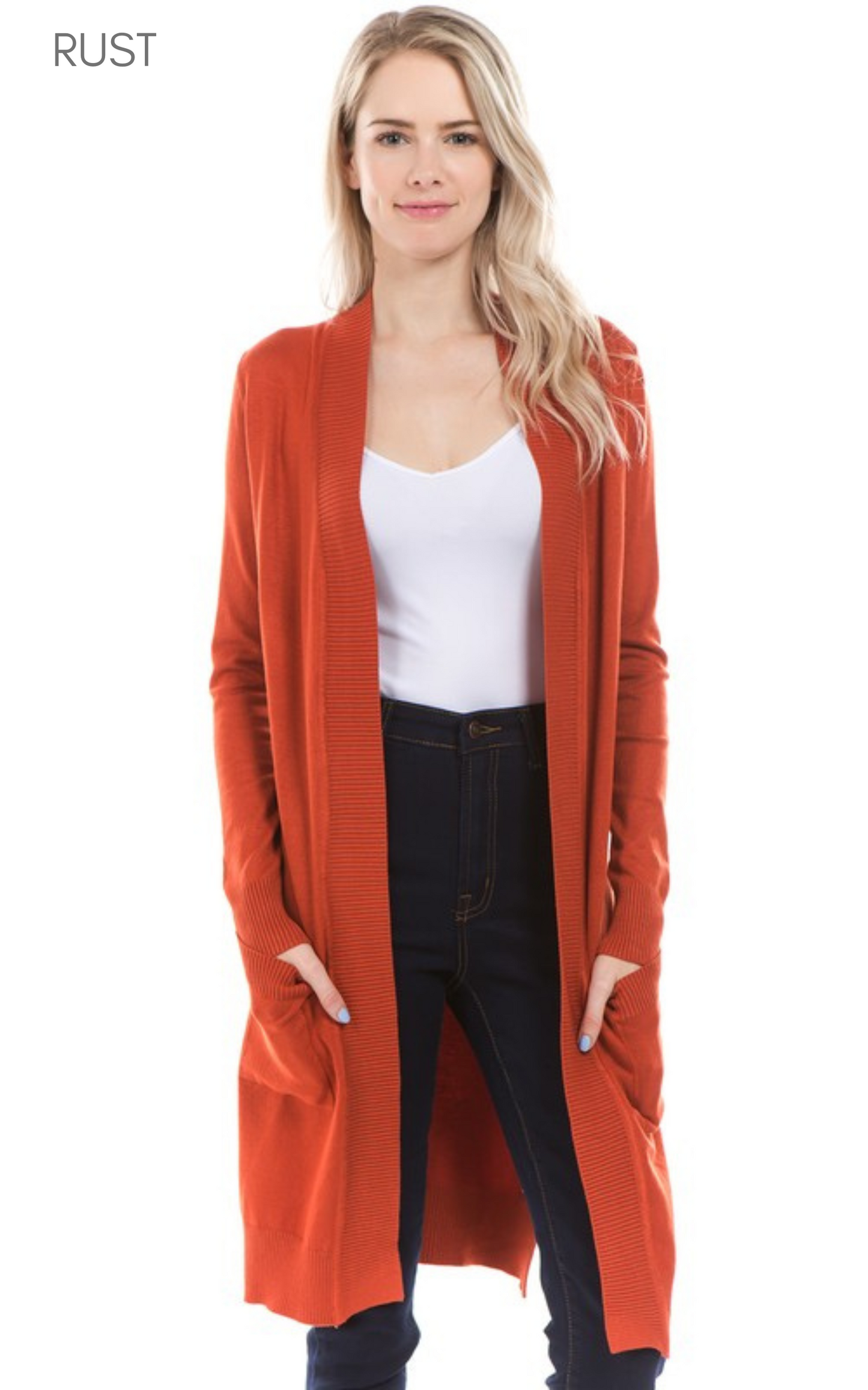 Long Boyfriend Cardigan- Cielo