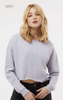 Grey Women’s Lightweight Crop Crew Sweatshirt