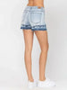 Judy Blue Ombre Tie Dye Release Hem Denim Shorts