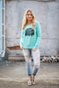 Happy Camper Slouchy Sweatshirt Fleece - BAD HABIT BOUTIQUE 