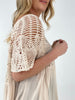 Oli & Hali Mineral Washed Crochet Detail Lace Top