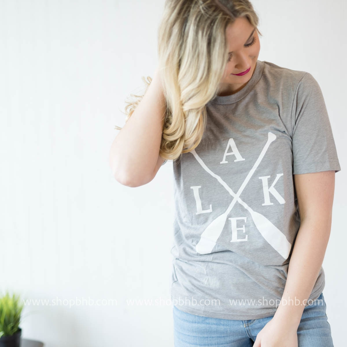 Lake Paddle Tee - Grey - BAD HABIT BOUTIQUE 