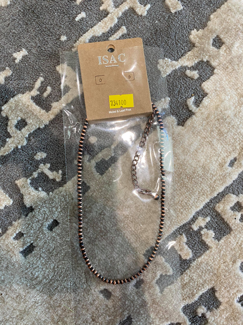 Navajo Copper Pearl Necklace - Isac Preorder - BAD HABIT BOUTIQUE 
