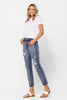 Judy Blue Mid-Rise Destroyed Boyfriend Jeans