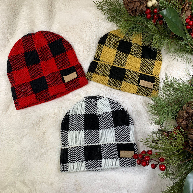  Holiday Deal - Buffalo Plaid Hat, BLACK FRIDAY, BAD HABIT BOUTIQU, BAD HABIT BOUTIQUE 