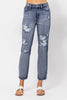 Judy Blue Mid-Rise Destroyed Boyfriend Jeans