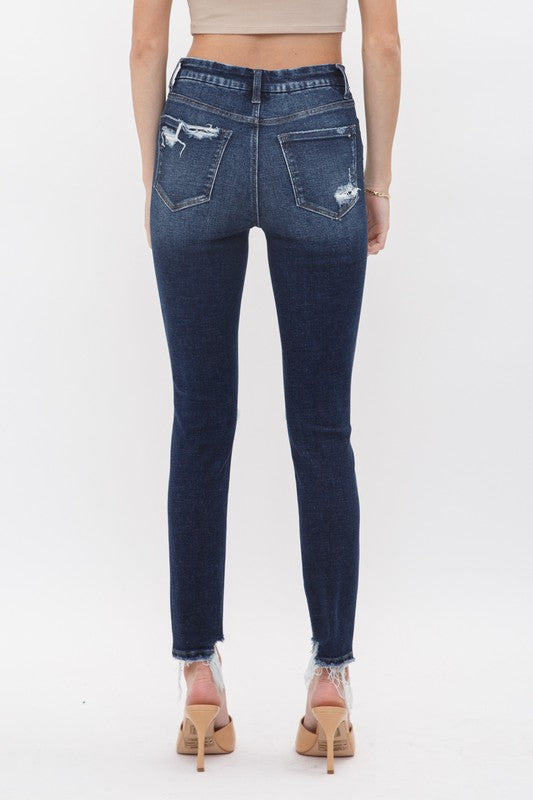 High Rise Ankle Skinny Denim Jeans - Mica **30A OCTOBER LIVE PREORDER