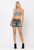 Judy Blue Mid-Rise Fray Hem Cut-Off Denim Shorts