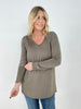 Rae Mode Basic V-Neck Long Sleeve Top