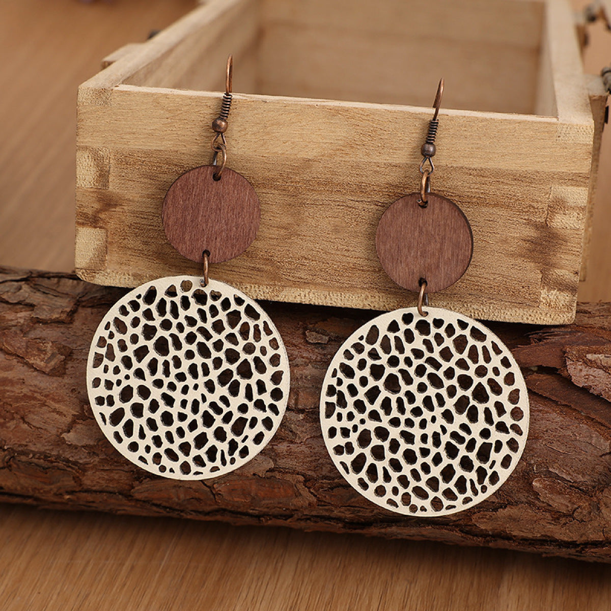 Bohemian Hollow Out Round-Shaped Dangle Earrings