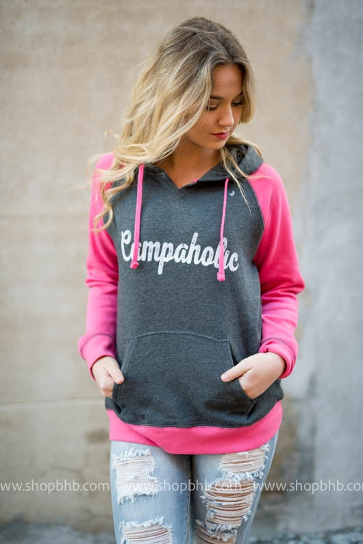 Campaholic Two-Toned Hoodie - BAD HABIT BOUTIQUE 