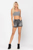 Judy Blue Mid-Rise Fray Hem Cut-Off Denim Shorts