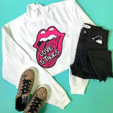  Love Stinks Turtleneck Sweatshirt - Final Sale, GRAPHICS, BAD HABIT APPAREL, BAD HABIT BOUTIQUE 
