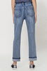 STRETCH BOYFRIEND JEANS W PAINT SPATTER DETAIL by Vervet