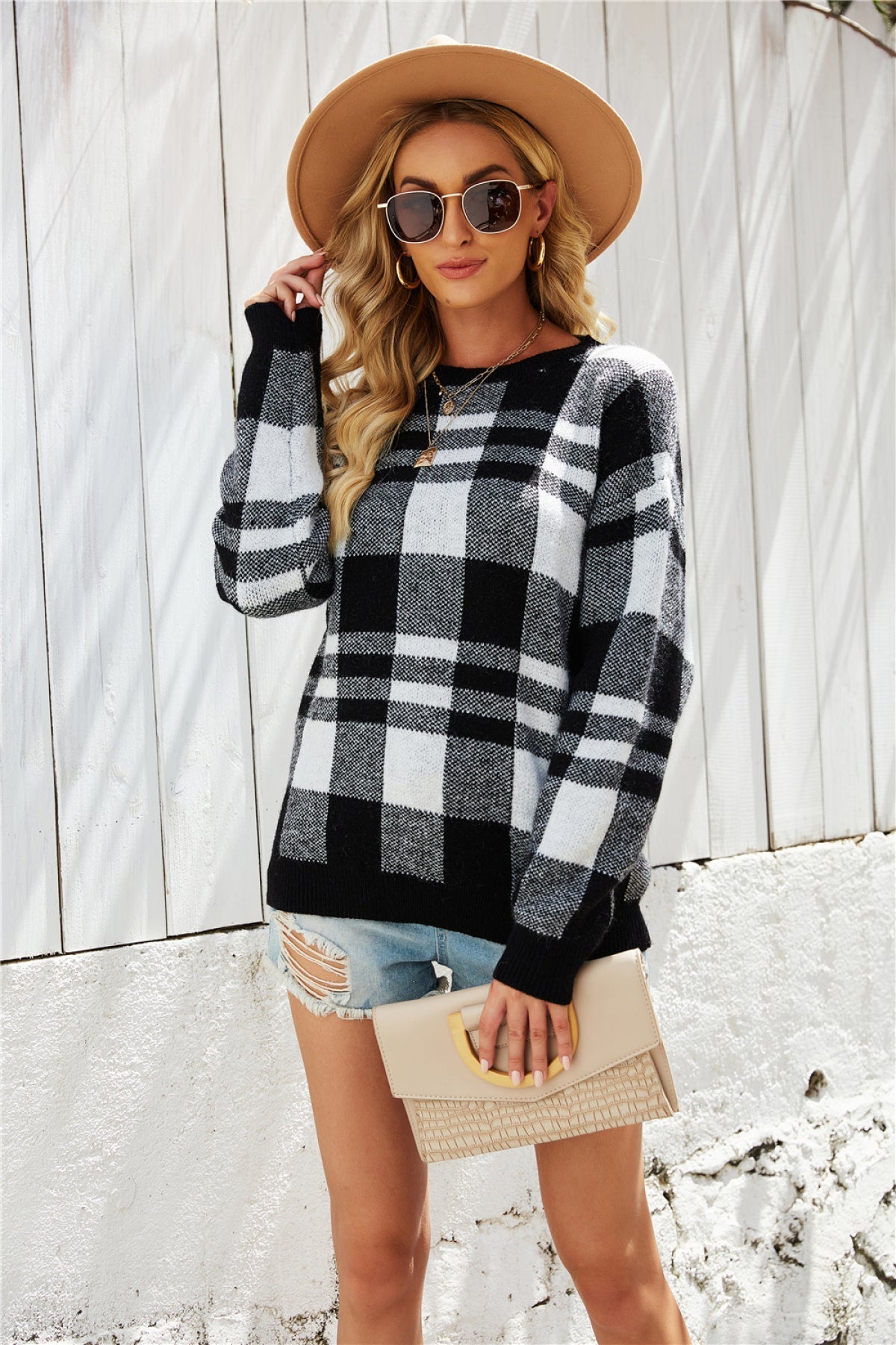 black plaid 