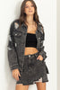 TOTAL STYLER DISTRESSED LONG-SLEEVE DENIM JACKET - Final Sale