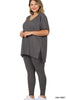 Zenana Brushed DTY Microfiber Loungewear Set