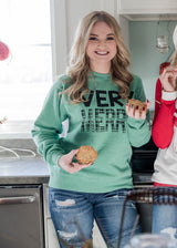 Very Merry Sweater | Green - BAD HABIT BOUTIQUE 