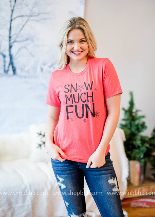 Snow Much Fun Tee - BAD HABIT BOUTIQUE 