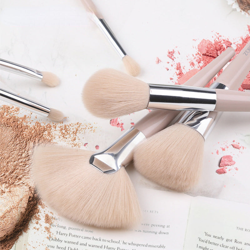 Portable 18Pcs Pink Makeup Brushes Set