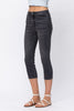 Judy Blue Mid-Rise Cuffed Skinny Capri Jeans