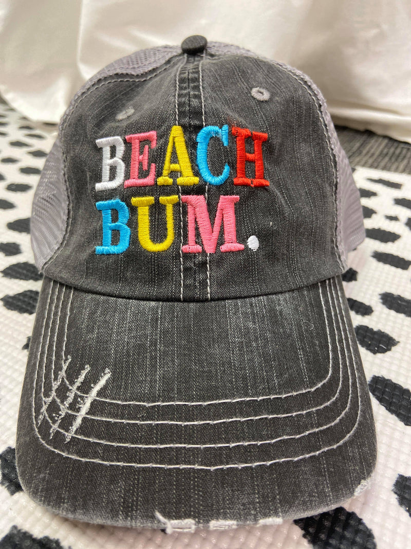  Beach Bum Trucker Hat - Rainbow Color, CLOTHING, BAD HABIT APPAREL, BAD HABIT BOUTIQUE 
