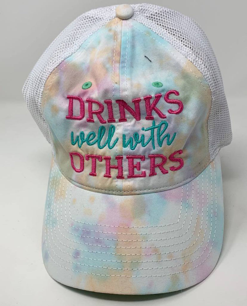  Drinks Well With Others Trucker Hat, ACCESSORIES, BAD HABIT APPAREL, BAD HABIT BOUTIQUE 