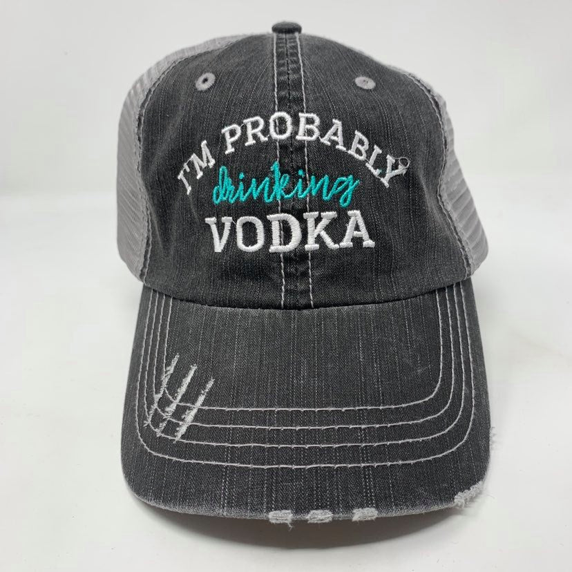  Probably Drinking Vodka Trucker Hat, ACCESSORIES, BAD HABIT APPAREL, BAD HABIT BOUTIQUE 