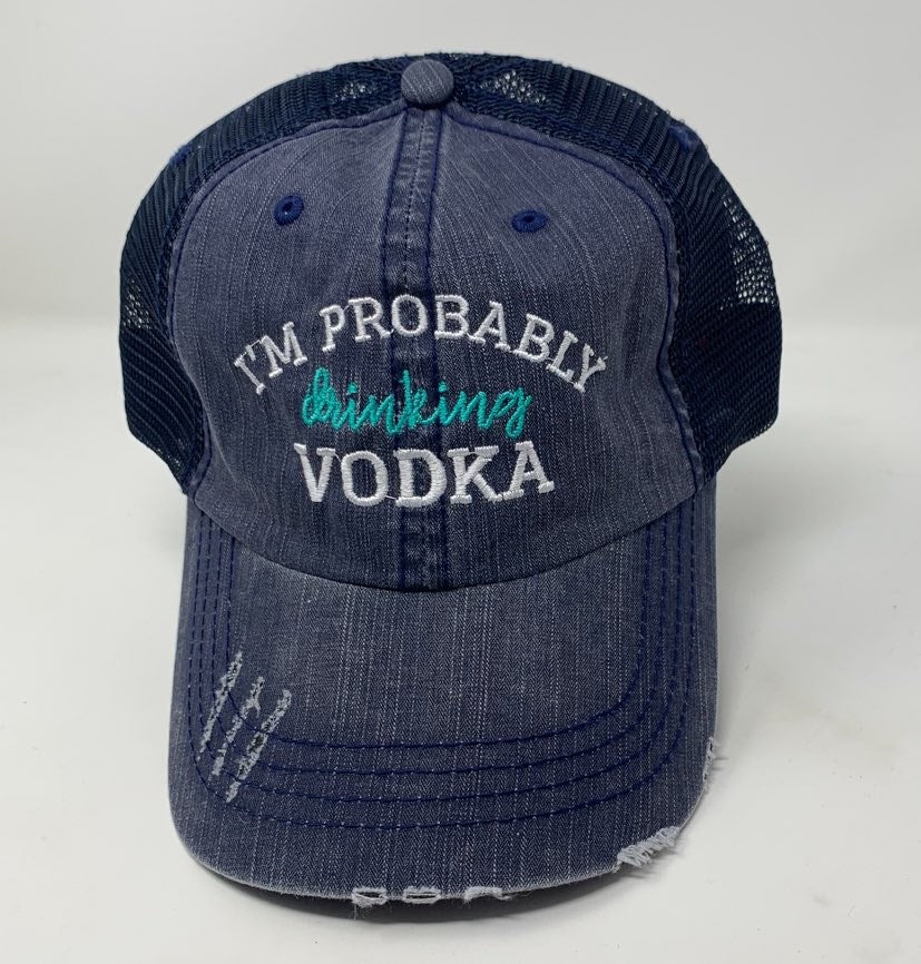  Probably Drinking Vodka Trucker Hat, ACCESSORIES, BAD HABIT APPAREL, BAD HABIT BOUTIQUE 