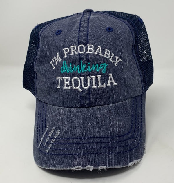  Probably Drinking Tequila Trucker Hat, ACCESSORIES, BAD HABIT APPAREL, BAD HABIT BOUTIQUE 