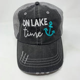  On Lake Time Anchor Trucker Hat, ACCESSORIES, BAD HABIT APPAREL, BAD HABIT BOUTIQUE 