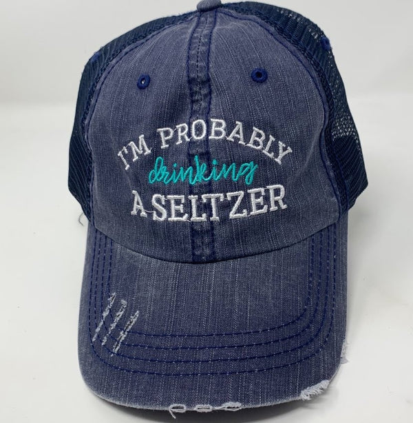  Drinking a Seltzer Trucker Hat, ACCESSORIES, BAD HABIT APPAREL, BAD HABIT BOUTIQUE 