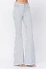 Judy Blue High Waist Super Flare White Pin Stripe Jeans