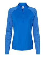 Adidas Women's Stripe Block Quarter-Zip Pullover