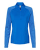 Adidas Women's Stripe Block Quarter-Zip Pullover