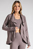 Rae Mode Cowl Neck Asymmetric Jacket