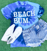  Beach Bum Ocean Rainbow Tie Dye T-shirt, CLOTHING, BAD HABIT APPAREL, BAD HABIT BOUTIQUE 