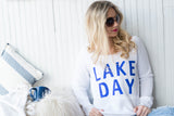 Lake Day Fleece Slouchy - White - BAD HABIT BOUTIQUE 