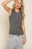 Sleeveless Basic Tank Knit Top