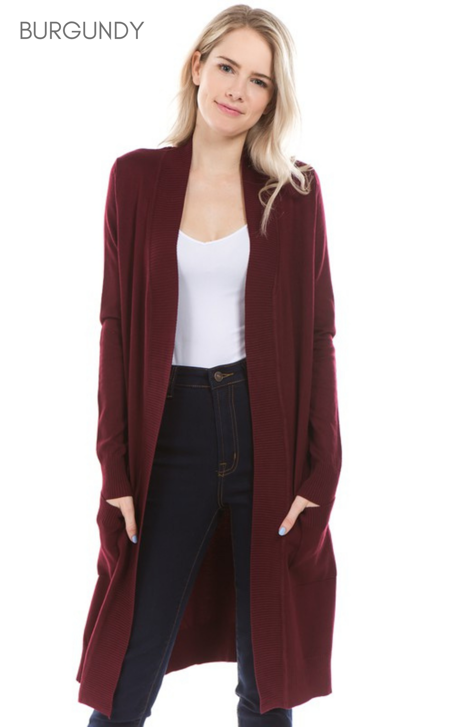 Long Boyfriend Cardigan- Cielo