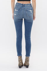 Mid Rise Crop Denim Skinny Jeans | Mica