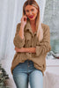 Plush Button Down Pocketed Shirt Jacket