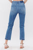 HIGH RISE SLIM STRAIGHT CROP W PIECING BUTTON UP - MICA - Final Sale