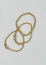 Gold Beaded Heart Bracelet - Final Sale