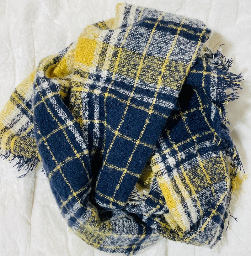 Yellow & Navy Scarf